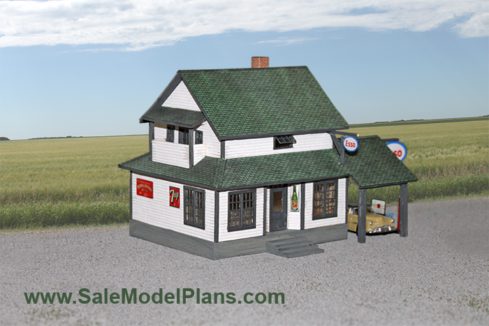 Scratchbuilt model structure